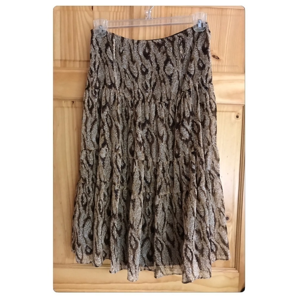 APT. 9 abstract animal print lined skirt size 6 - Picture 2 of 6